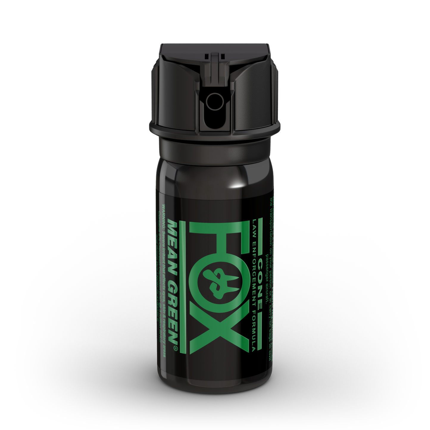 Mean Green® Staining Pepper Spray with Marking Dye, 1.5oz, Flip Top Cone Fog Spray