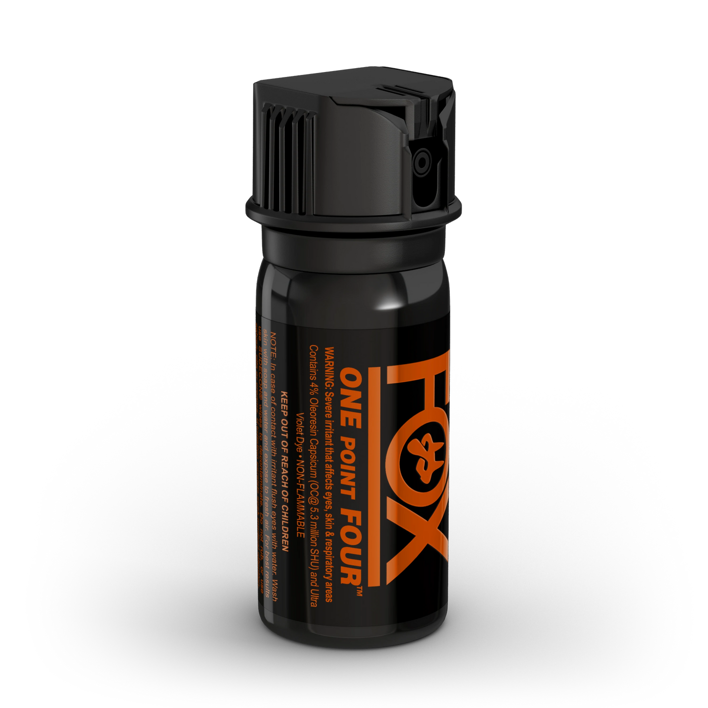 One Point Four® Hottest Pepper Spray with 1.4 MC plus UV Marking Dye, 2 Ounce Stream, Police Carry Model