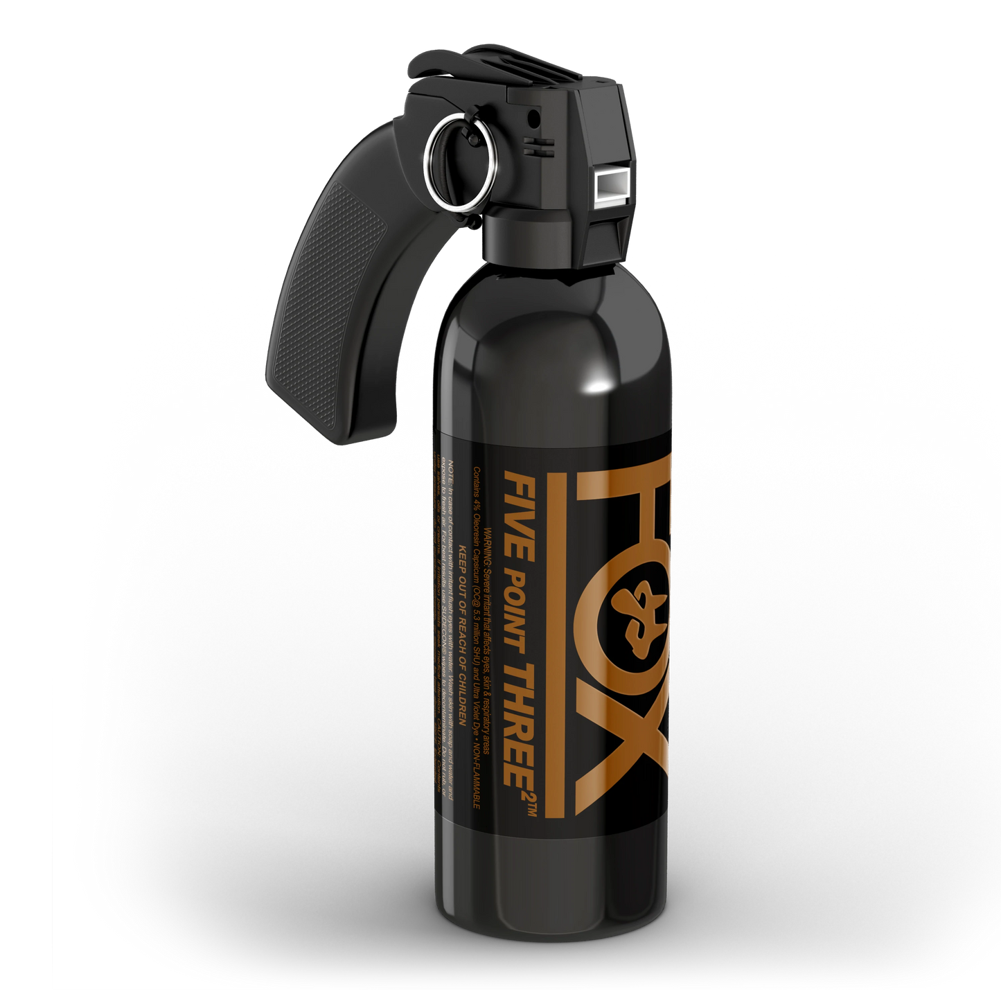 FIVE POINT THREE "Lite" DB Law Enforcement Pepper Spray, 2% Formula, 12 oz Pistol Grip Crowd Control Cone Fog Spray