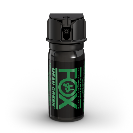 Mean Green® Staining Pepper Spray with Marking Dye, 1.5oz, Flip Top Stream Spray